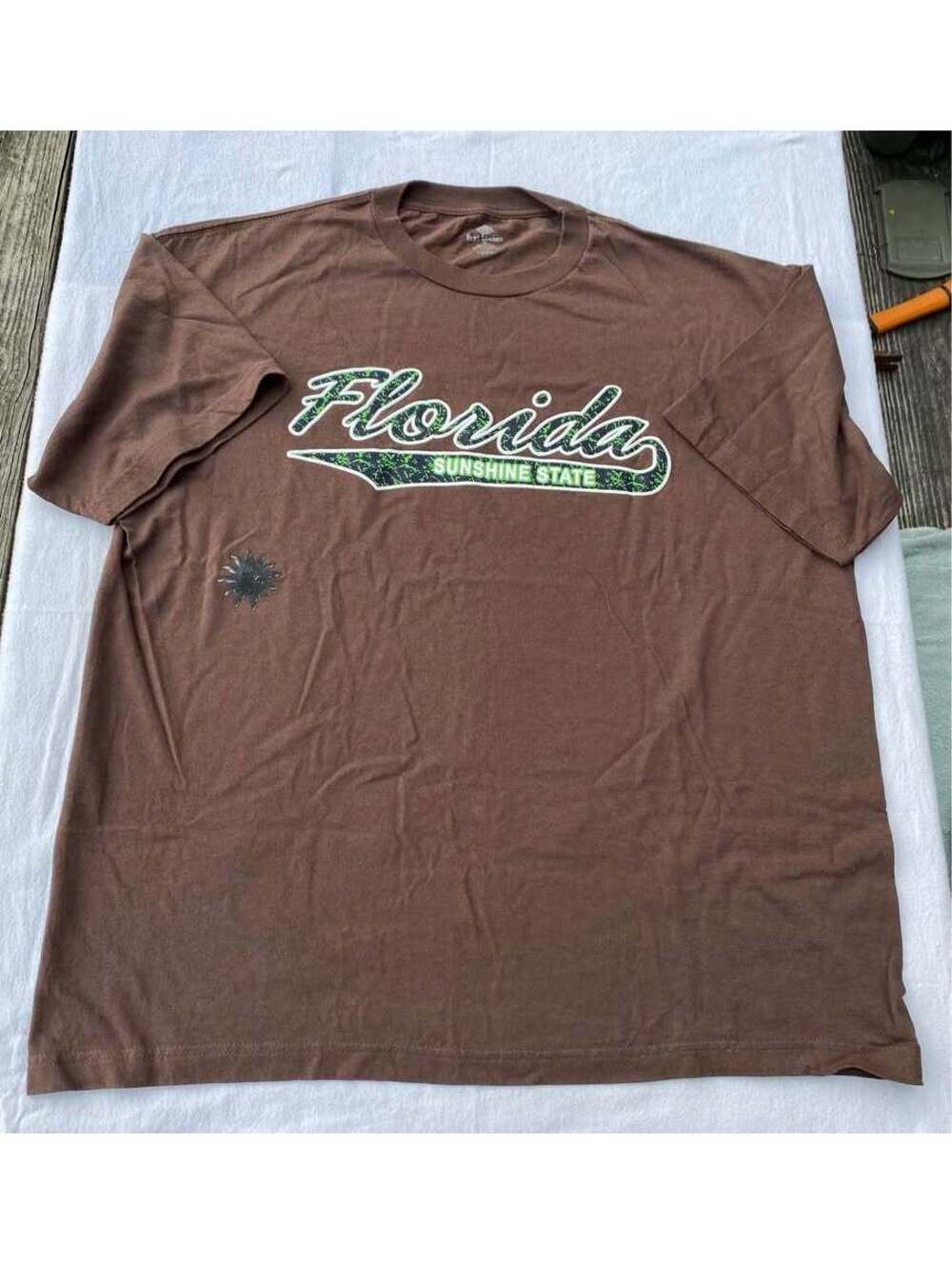 Foot Locker Brown Florida Graphic T-Shirt Size XL